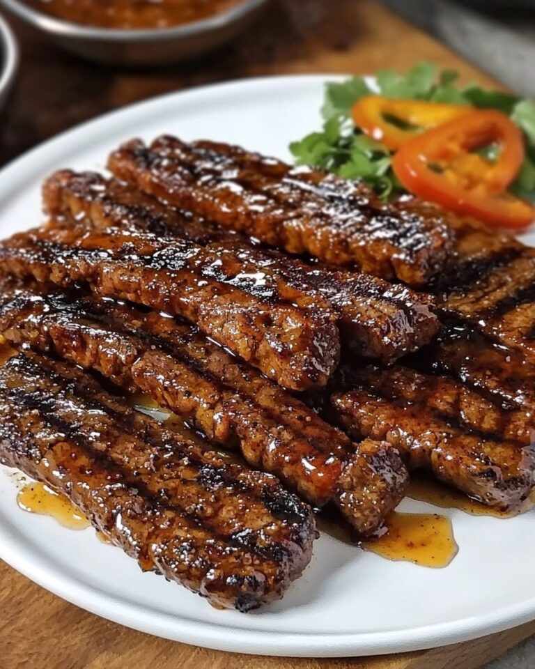 grill-pan-honey-glazed-steak-strips