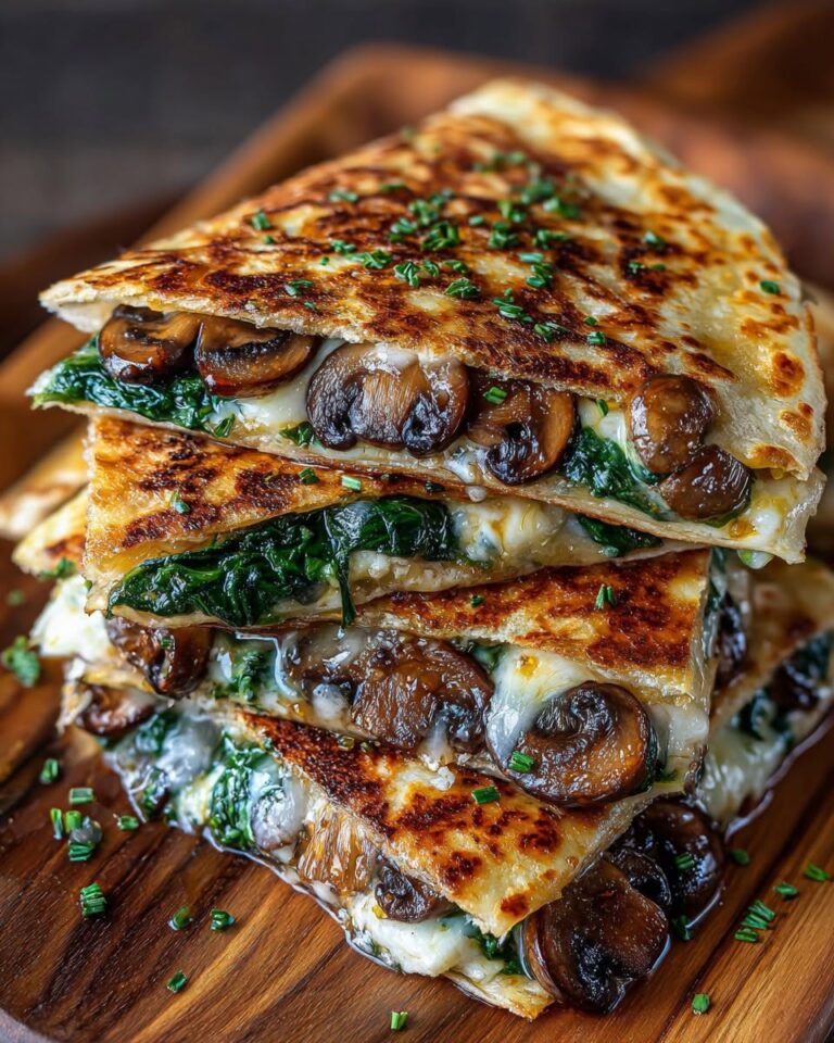 baked-spinach-mushroom-hot-honey-quesadillas