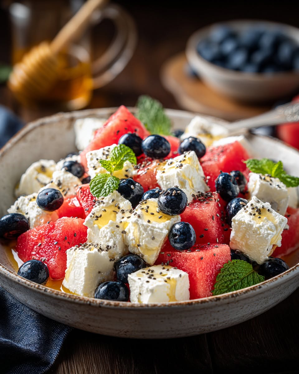 watermelon-blueberry-cottage-cheese-bowl