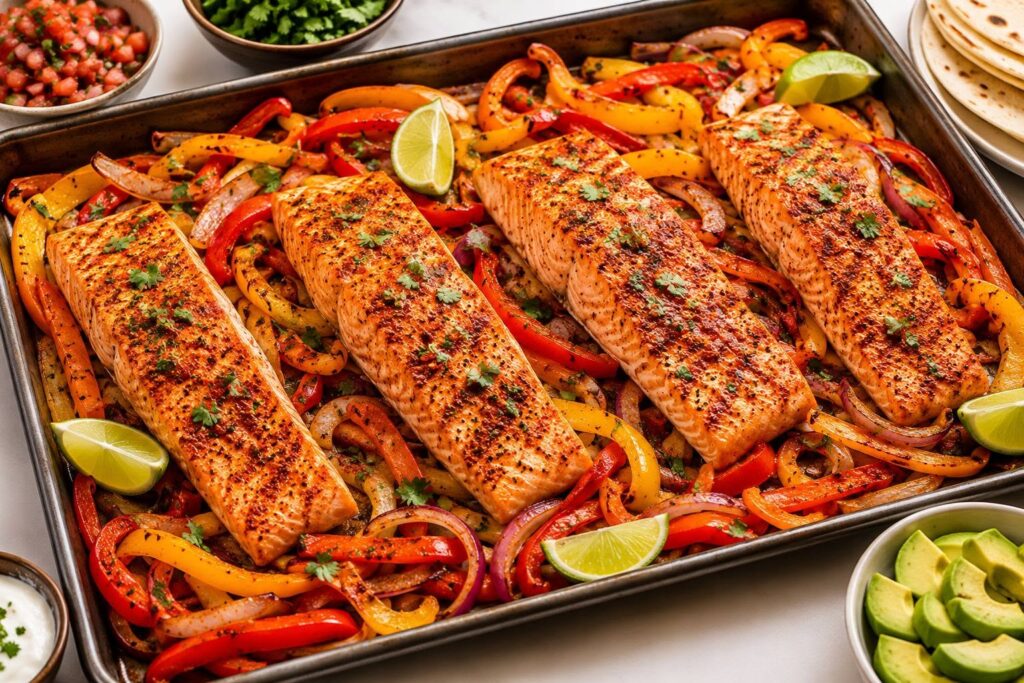 baked-salmon-fajita-spread