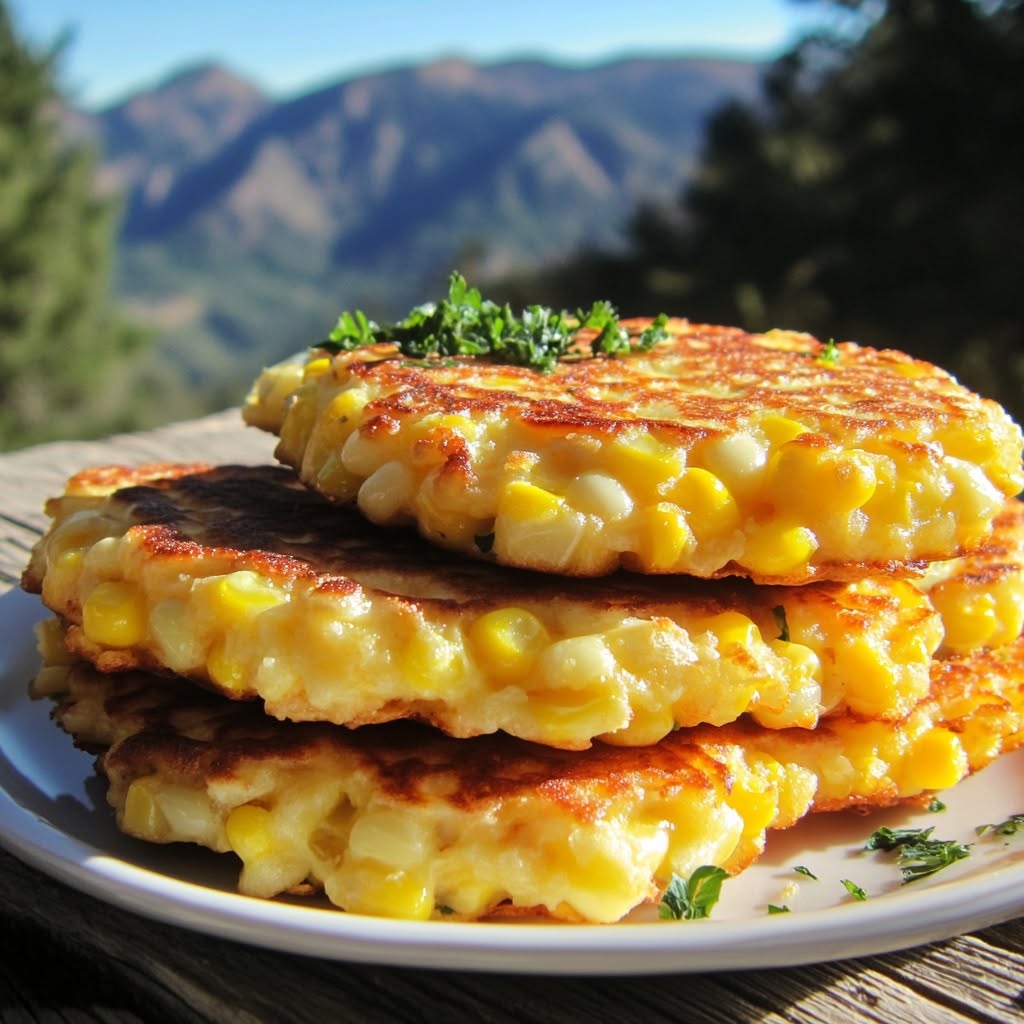 Cheesy Corn Fritters