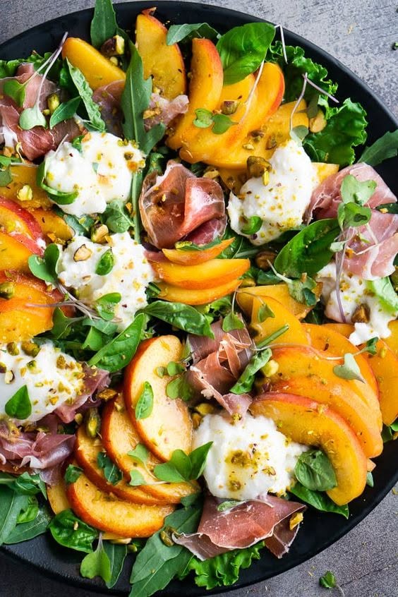 Peach Burrata Salad