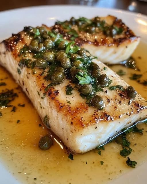 Lemon Caper Butter Chilean Seabass
