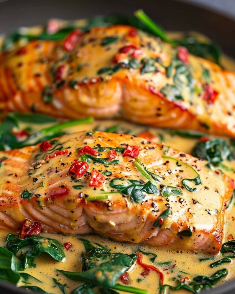 Creamy-Spinach-and-Roasted-Red-Pepper-Salmon