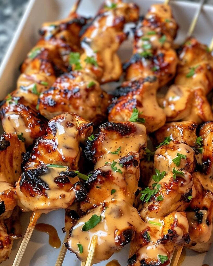 air-fryer-bang-bang-chicken-skewers