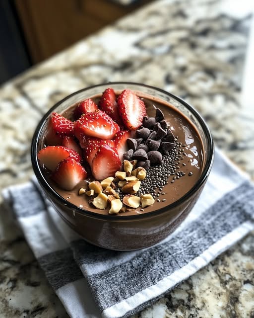 Chocolate-Covered Strawberry Chia Pudding