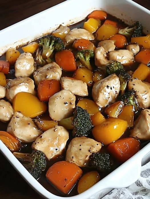 Low-Carb Teriyaki Chicken & Veggies One-Pan Meal