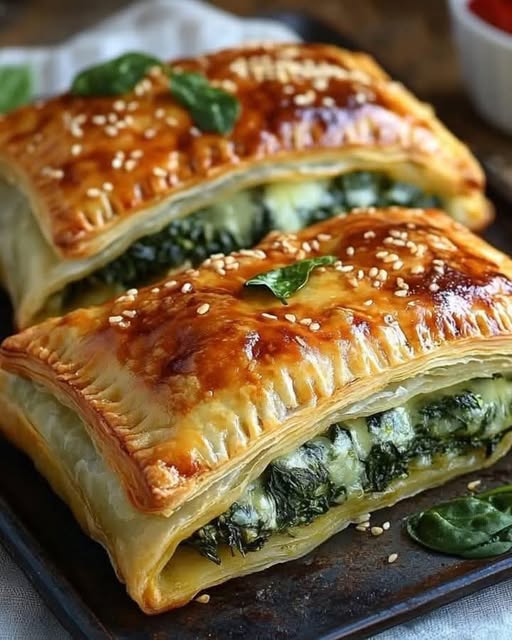 Spinach and Cheese Stuffed Pastries