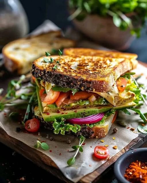 Avocado Sandwich with Homemade Spicy Mayo