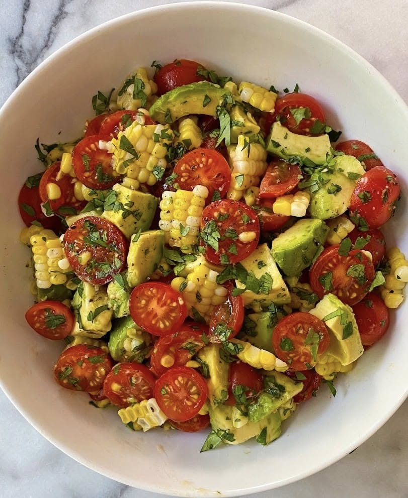 Corn Avocado and Tomato Salad