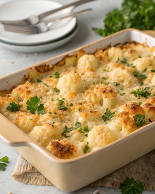 Cheesy Cauliflower Casserole