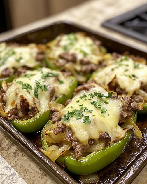 Philly Cheesesteak Stuffed Peppers