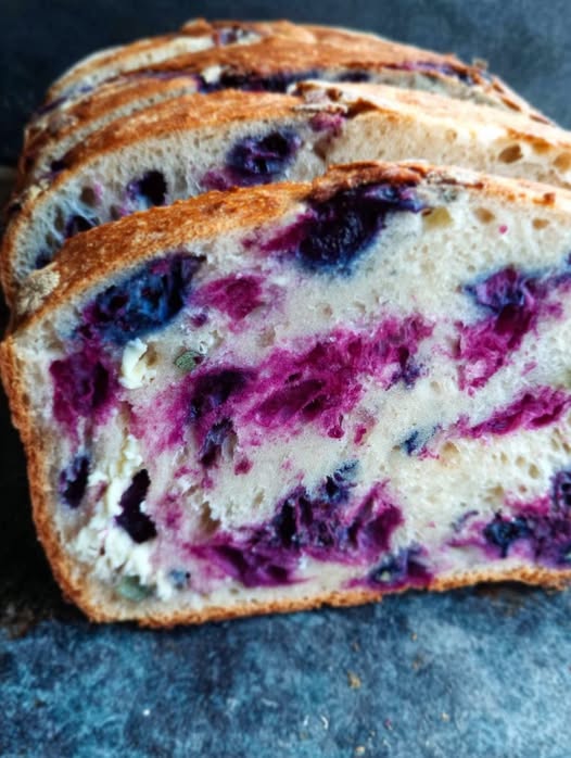 Blueberry Lemon Cream Cheese Bread