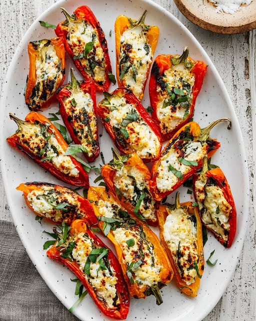 Goat-Cheese-Stuffed Mini-Peppers