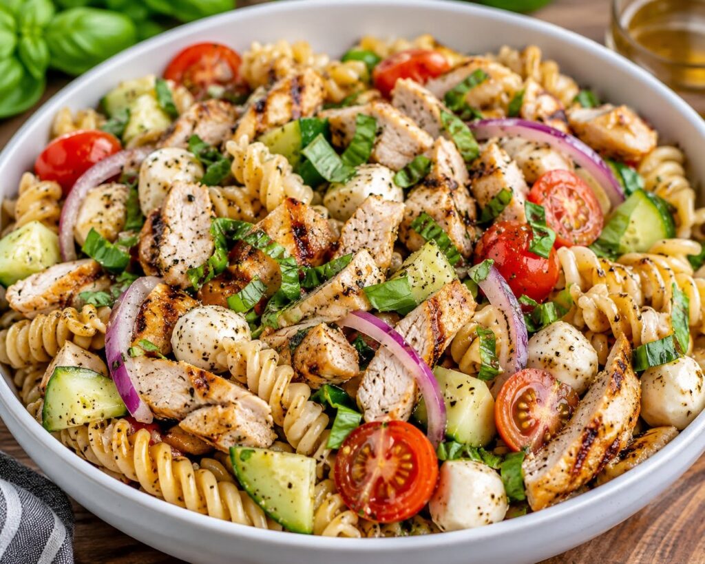 Mouthwatering Balsamic Chicken Pasta Salad