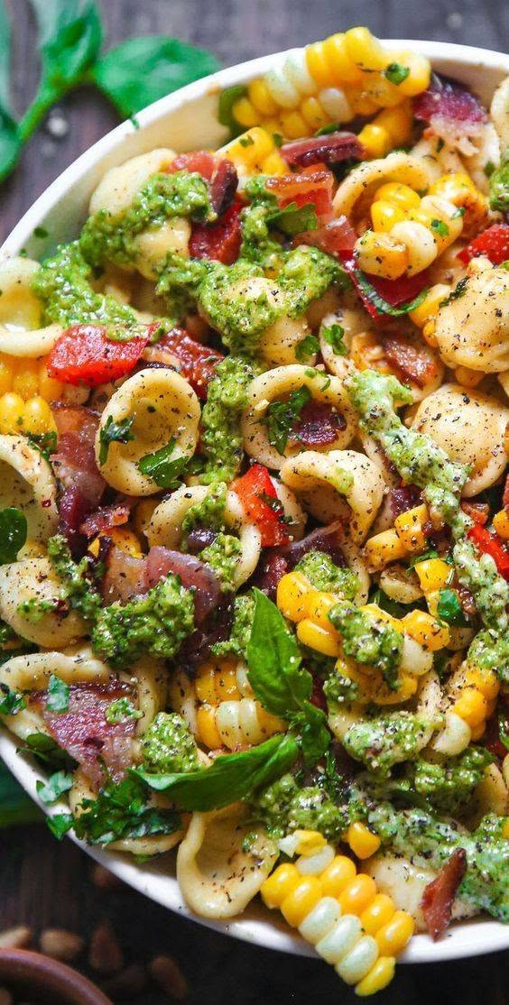 Delightful & Easy Bacon and Bell Pepper Corn Pasta Salad