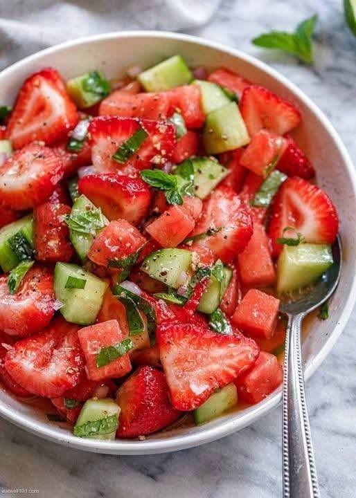 Strawberry Watermelon Salad