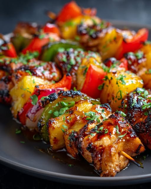 Easy & Delicious Hawaiian Teriyaki Chicken Kabobs