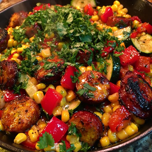 Sausage and Summer Veggie Skillet