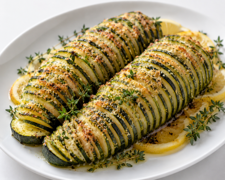 Parmesan & Lemon Thyme Accordion Zucchini