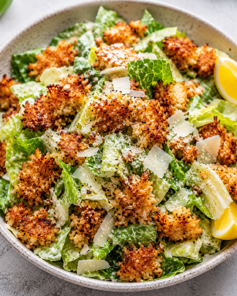 Crispy Rice Caesar Salad