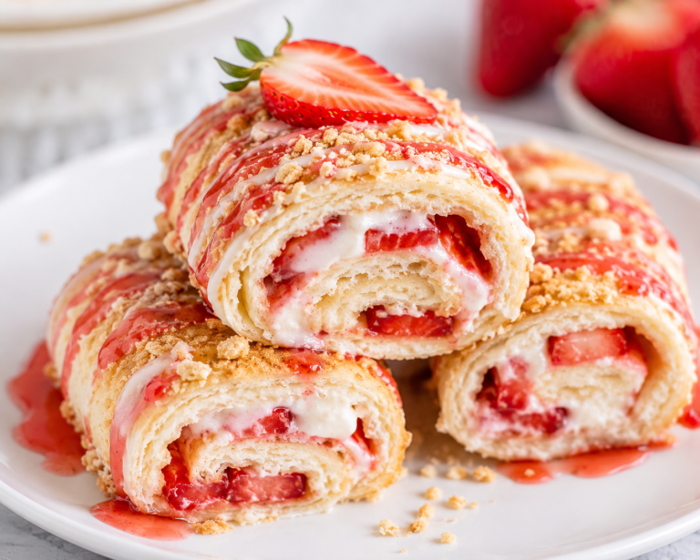Strawberry Shortcake Cheesecake Rolls