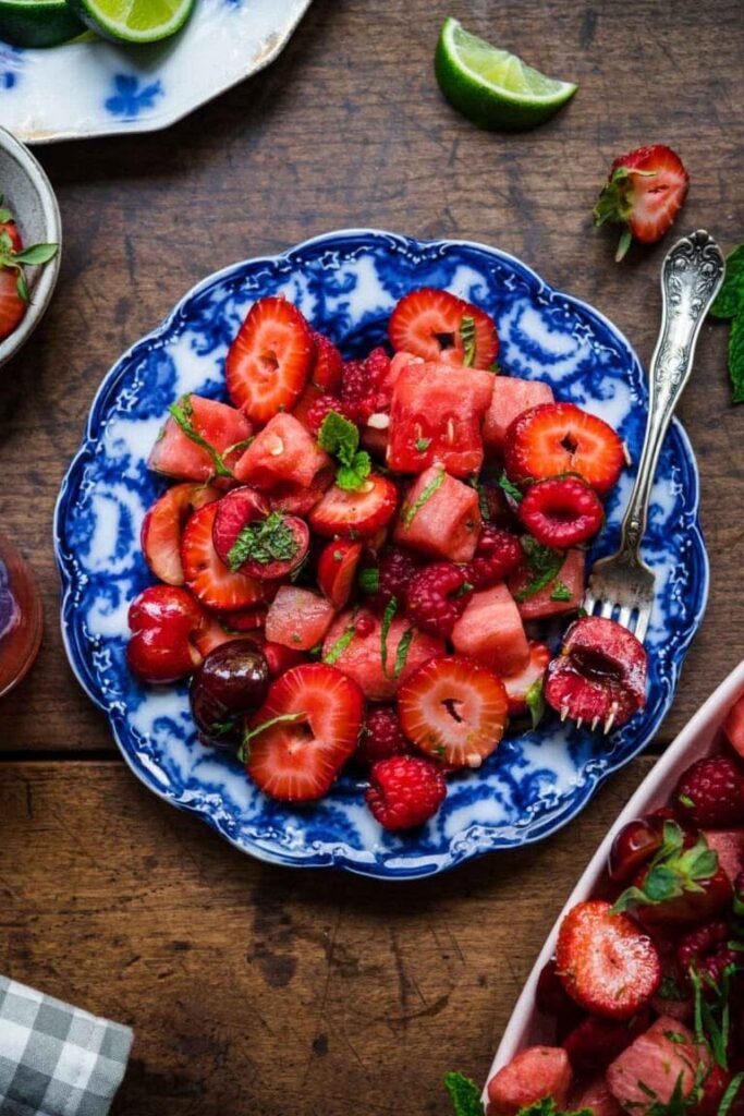 Easy and Delicious Watermelon Fruit Salad with Lime Mint | Fresh Summer Recipe
